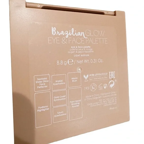 NEW Ciate London Brazilian Glow Eye & Face Palette Light Medium Full Size 0.31oz - Picture 8 of 9